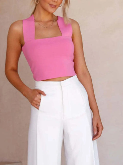 'Riley' Crop Tank Top - Celes Fashion